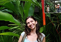 Anna in posa per una foto al Giardino del Gigante che dorme - Nadi